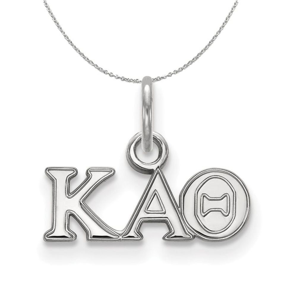 Sterling Silver Kappa Alpha Theta XS (Tiny) Greek Necklace - 16 Inch